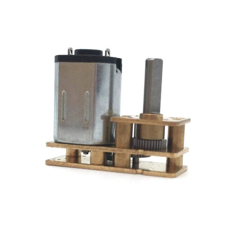N20 Miniature Dc Gear Reduction Motor 3V 6V Variable Speed Electric Drive Component for Robotics and Car Model Projects showing motor and gear design.
