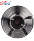 Front view of Rear Wheel Hub and Bearing Assembly for Ford Escape 2013-2019, C-Max 2013-2018, Lincoln MKC 2015-2019 5 Lug with ABS Sensor