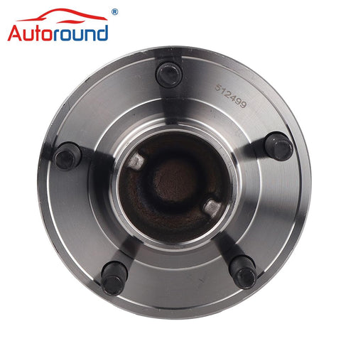 Front view of Rear Wheel Hub and Bearing Assembly for Ford Escape 2013-2019, C-Max 2013-2018, Lincoln MKC 2015-2019 5 Lug with ABS Sensor