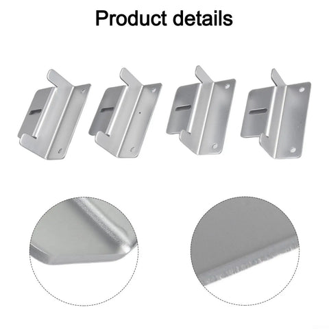 Rooftop RV Hardware Kit With Lightweight Aluminum Z Brackets, Irregular Wall Panels, 4 Pack Surface Kit, Includes Nuts, Screws, Hex Key