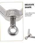 Close-up of Stainless Steel Flange Butterfly Wing Bolts Kit M6x20mm With Locking Hole showing delicate craftsmanship.