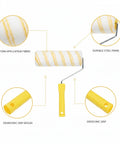 Pro Grade Paint Roller For Drywall And Smooth Ceilings With Dual Yellow Strip Cover, 9 inch with ergonomic grip and durable steel frame.