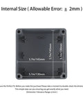 4 Pack Heavy Duty Abs Plastic Junction Boxes 6 In X 6 In X 3 In IP65 Waterproof Outdoor Electrical Conduit Enclosure Internal dimensions shown.