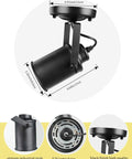 Industrial Dope Ceiling Spotlight Two Pack Matt Black Vintage Wall Mount Lights With Rotating Heads E26 Base, 4.47-inch diameter
