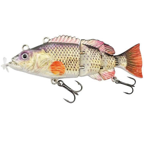 Go To Auto Swimming Lure 3.9 Inch USB Rechargeable LED Swimbait With Four Jointed Segments Realistic Shad Pattern For Bass Trout Pike