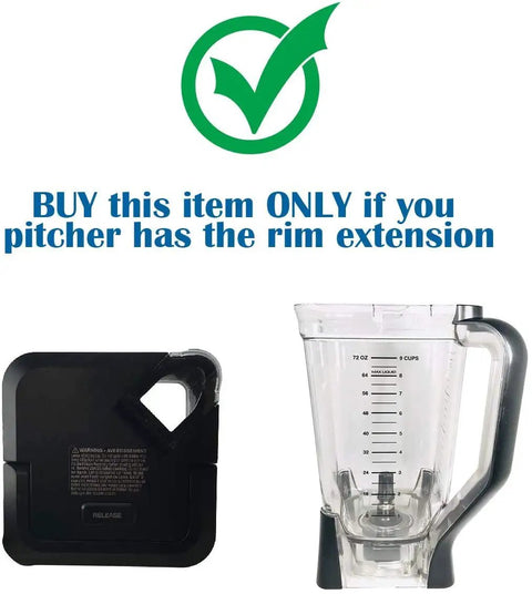 72 Oz XL Pitcher Locking Lid For Auto IQ Blenders With Extended Pour Spout Fits Auto IQ And Duo Models Only BL685 BL642 BL682