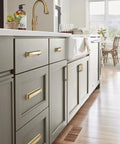 Champagne Bronze Cabinet Pull In Traditional Style With Overall Length 5-13/16 Inches And Center-To-Center 5-1/16 Inches Appoint Series installed