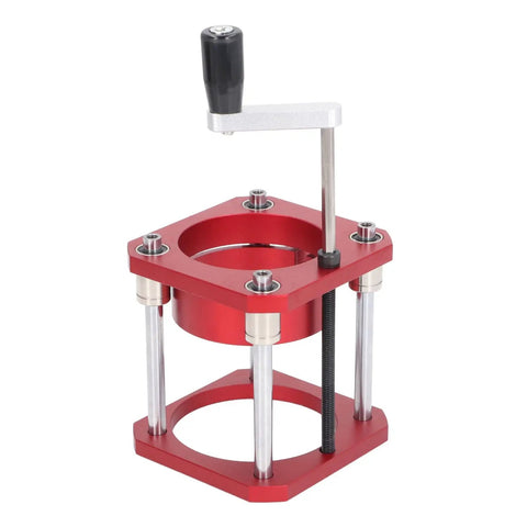 Router Lift Base For Woodworking Tables Pro Grade Aluminum Alloy And Stainless Steel 4 Jaw Clamp No Sweat Install Heavy Duty Lifting System Fits 64 To 65mm Routers And Edge Trimmers, red lift base with hand crank