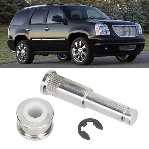 Chevy Door Hinge Detent Repair Kit Stainless Steel Door Hinge Pin Roller For K Series Trucks And SUV 2007 To 2011 Shaft Pin Sleeve Clamp Spring Replacement shown with SUV