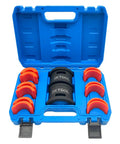 Pro Grade 14 Piece Universal Fork Seal Driver Tool Kit For Motorcycles And Bikes With Six Plastic Adapters in blue case