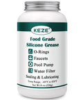 Food Grade Silicone Pool Lube For O Rings And Gaskets, Waterproof Grease For Pool Filters, Valves, Pumps And Plastic Parts, O Ring Seal Paste With Brush Top, 8 Oz, Safe For Drinking Water, Temperature Range -40 To 428 F bottle