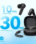 True Wireless Earbuds Pack Straight Fire Deep Bass And 30 Hour Playtime With Customizable App Controls Ergonomic Fit, charging case and earbuds design.