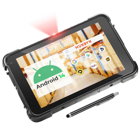 Rugged Barcode Tablet With Zebra SE4710 Scanner, Android 14, 8GB RAM 128GB Storage, 700 Nit Brightness, IP67 Tough Industrial Tablet