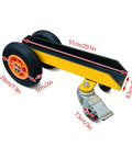Beefy Heavy Duty Sheet Metal Hand Truck With 8.5 Cm 3.3 In Aisle Width, Rugged Manganese Steel Construction, Rust Resistant Coating, Built For I Beam And H Beam Tracks, Durable And Stable, 8 Inch Pneumatic Dual Wheels And Swivel, 51cm frame