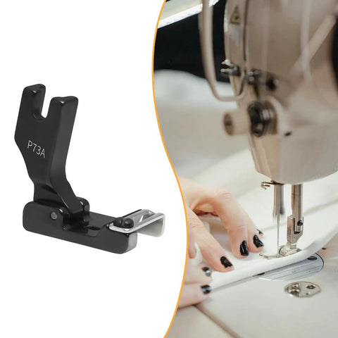 Pro Grade Multifunction Hem Guide Presser Foot For Sewing Machines Durable Black Steel Attachment Delivers Smooth Even Hemming On Thin Fabrics And Lace Perfect For Home Sewing Projects And Small Garment Factory Work, black steel hemming foot on sewing machine