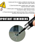 Windshield Repair Kit for Chips Scratches and Star Cracks Quick Resin Liquid Filler for DIY Auto Glass use instructions
