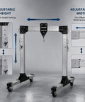 Adjustable features of Heavy Duty Portable Aluminum Gantry Crane Rock Solid 2 Ton Lifting Rig for versatile shop use.