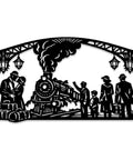 Dope Steam Train Metal Wall Art Locomotive Iron Wall Decor For Living Room Bedroom Office, Retro Train Station Scene