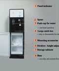 Close-up view of Hospital Grade Freestanding Water Dispenser With Hot Cold And Room Temp Settings, detailing features and components.
