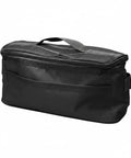 Side view of black 42L Water Resistant Camping Gear Storage Bag For Cookware And Outdoor Supplies Portable Drawstring Organizer Heavy Duty Stuff Sack