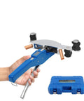 Heavy Duty Manual Pipe Bender For Copper Aluminum And Steel Tubing 0 To 90 Degree Bends With Built In Flaring Tool and case