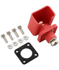 Tough As Nails 200 Amp Lithium Terminal Connector With Threaded Wiring And High Voltage Power Adapter For EV Battery Packs Red detail with screws and gasket
