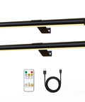2 Pack Wireless Picture Lights With Remote Battery Operated 16.5 Inch Dimmable Timer Full Metal Magnetic Display Light