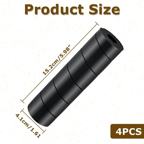 Solid Heavy Duty Rubber Bed Frame Leg Covers, Four Piece Floor Protector Set With Non Slip Base To Halt Deep Scratches And Annoying Squeaks, Smooth Ride Guarantee, Straight Up Thick Cushioning Pads For Hardwood Or Tile