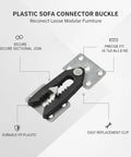 Plastic Sofa Connector Buckle For Modular Sectionals Replaces Lost Clips To Secure Loose Frames And Keep Gaps Out, Black PP Plastic