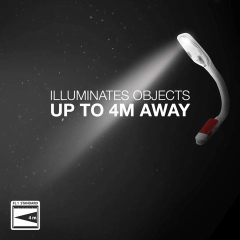 Clip On Book Light For Bed And Kindle Reading, Portable LED Reading Lamp projecting beam up to 4 meters.