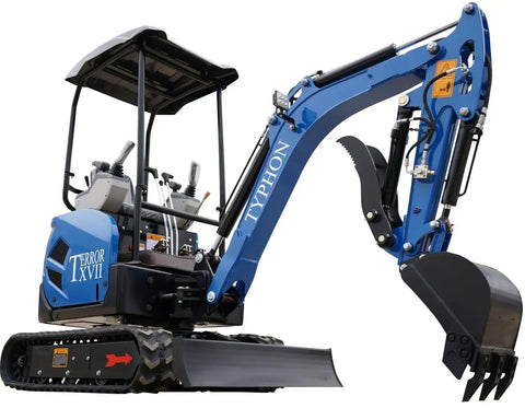 1.7 Ton Mini Excavator With Boom Swing And Canopy 400mm Bucket Yard Digger For Gardens Farms Parks And Roads Compact Easy