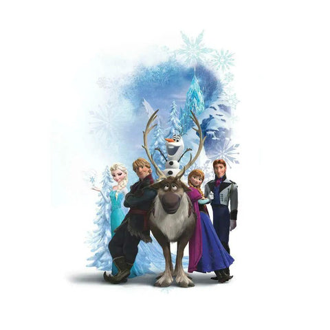 Disney Frozen Wall Decals Set Winter Burst Giant Peel And Stick Decor For Kids Rooms, Repositionable With No Residue characters scene