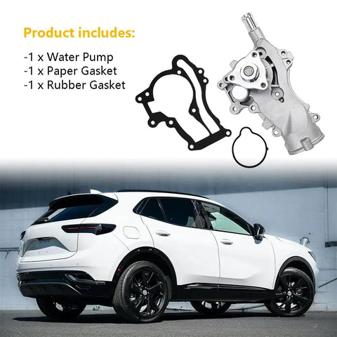 Tough As Nails Coolant Water Pump With Gaskets Fits Buick Encore Chevy Cruze Sonic Trax 1 4L Engine shown with gaskets.