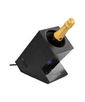 Black Electric Wine Chiller Single Bottle 25 Oz No Fuss Portable Cooler With Thermoelectric Cooling Copper Pipe Heat Sink 12V DC