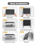 Easy installation steps for the adjustable solar panel tilt mount for 20W to 30W panels on RV roofs.