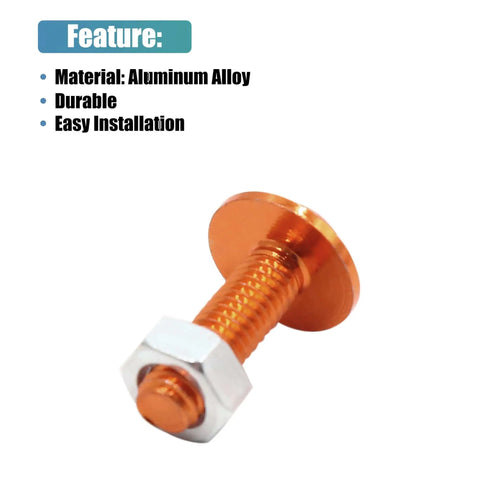 Orange Aluminum Hex Socket Head Bolts Set M6x1 Thread 20mm 40 Pcs Universal Replacement For Motorcycles And Cars