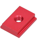 Red Sliding Nut T Track Slider Set With Aluminum Alloy Construction Dual Metric M6 Female Threads Precise Positioning