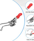 2 Pack Toggle Latch Clamp 40323 M5 X 42mm Quick Release Pull Latches 400lbs Holding Capacity 304 Stainless Steel Hasps For Smoker Lids Jigs Tool Boxes Cases And Doors, red handle