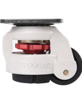Heavy Duty Retractable Leveling Casters With Durable Nylon Wheels And Beefy Aluminum Hubs Handle Up To 551 Lbs side view showing design and materials