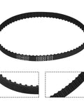 9.2mm Timing Belt With 74 Or 76 Teeth For 148XL037 150XL037 152XL037 Cog Drive Belt in black rubber, close-up views.