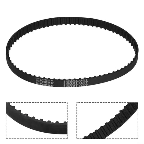 9.2mm Timing Belt With 74 Or 76 Teeth For 148XL037 150XL037 152XL037 Cog Drive Belt in black rubber, close-up views.