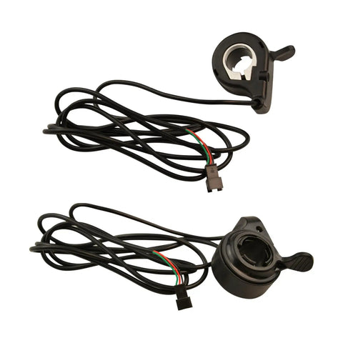 Thumb Throttle Speed Controller For E Bike And Electric Scooter, Universal 22mm Handlebar Thumb Throttle With Three Wires, Finger Accelerator For 12V To 72V Systems, Easy Install, 180cm Cable Length