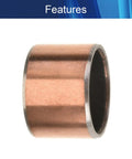 Heavy Duty Rock Solid Sleeve Bearing 12mm Bore 14mm OD 10mm Length Precision Oilless Bushing from Carbon Steel Copper.
