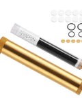 Oil Water Separator For PCP Air Compressors With 8mm Quick Connectors High Pressure Air Filter Seamless Aluminum Gold Finish