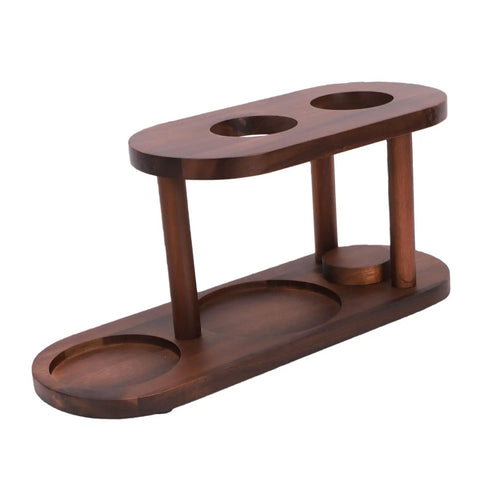 Solid Wood Pour Over Coffee Station Featuring Natural Grain Dripper Stand And Secure Filter Holder For A Straight Fire Morning Routine On Any Kitchen Counter Or Home Desk, wooden brewing platform with elevated drip zone.