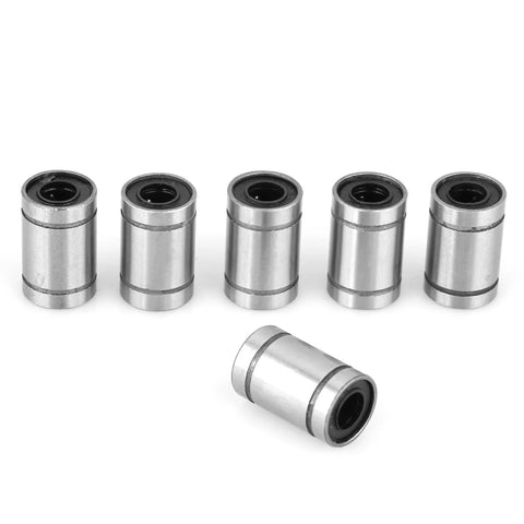 8 Pack LM6UU Linear Bearings 6x12x19mm, Double Sealed, Low Noise Steel Ball Bearings for CNC Machines