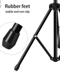 Rubber feet of Portable Foldable Music Stand For Piano And Violin, Lightweight Metal Sheet Music Holder, non-slip and stable design.