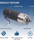 Nirakoka RV In Wall Slide Out Motor 236575 Replacement For Lippert Schwintek In Wall Slide System 12V 300 To 1 High Torque Gear