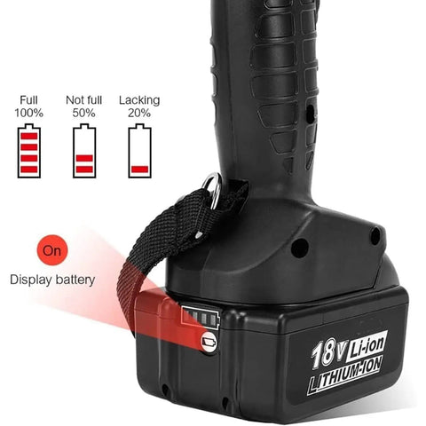 Battery pack for Heavy Duty Electric Hydraulic Wire Crimping Machine And Battery Powered Cable Cutter, showing charge status indicators.