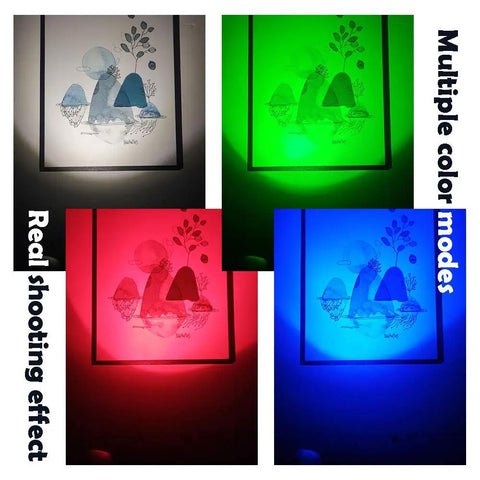 RGB Spotlight Battery Operated Accent Lights With Remote Dimmable Picture Light Rotatable Head For Painting Artwork Closet 2 Pack in multiple color modes